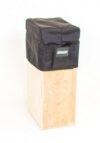 Modern Vertical Apple Box Seat Cushion with Pocket - Black
