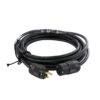 NEMA 5-15 (Edison) Extension - SJOOW Cable - 15'