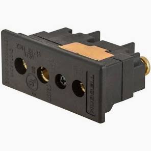 20 Amp Female Panel Mount Stage Pin Black (Hubbel)