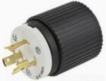 Hubbell 20A 250V Twist-Lock Nema L6-20P - Male - Black and White