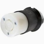Hubbell 20A 250V, Nema L6-20R, Female Locking Twist-Lock, Black & White