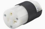 Hubbell 20A 125V, 5-20R, Black & White Female Connector, Industrial/Commerical Grade