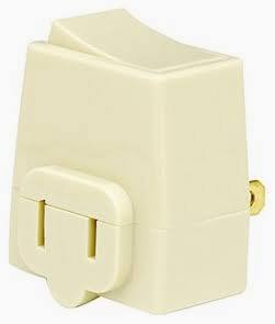 Leviton Edison Tap W/ Switch, Ivory