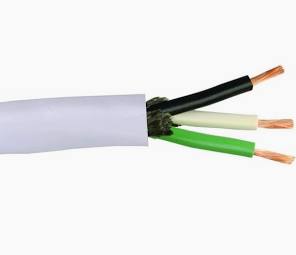 14/3 White Molded Edison Extention Cord 15ft
