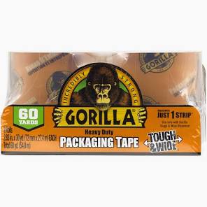Gorilla Shipping Tape - 2" X 60 Yd (2 Pack)